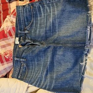 J crew rough edge denim.skirt